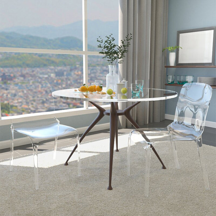Juego de sillas de plástico de estilo escandinavo, sillas de comedor de cocina con respaldo sólido