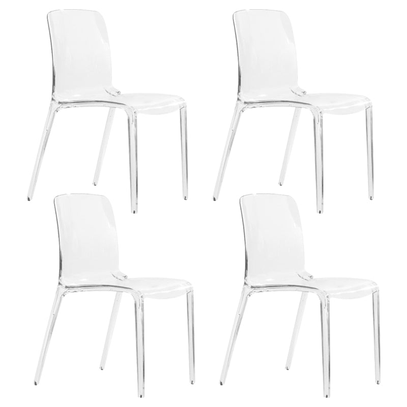 Juego de sillas de plástico de estilo escandinavo, sillas de comedor de cocina con respaldo sólido