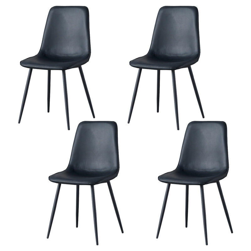 Juego de sillas de metal de estilo escandinavo, cocina, comedor, sillas laterales con respaldo sólido