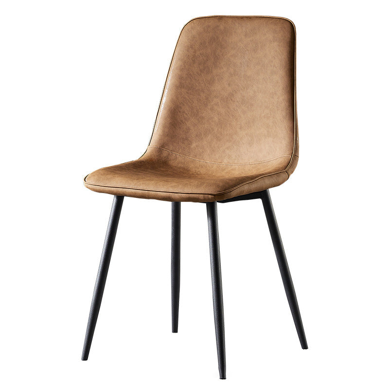 Juego de sillas de metal de estilo escandinavo, cocina, comedor, sillas laterales con respaldo sólido