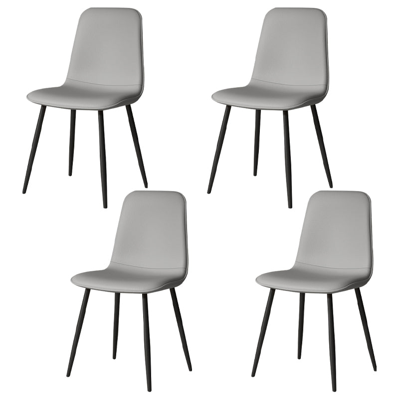 Juego de sillas de metal de estilo escandinavo, cocina, comedor, sillas laterales con respaldo sólido