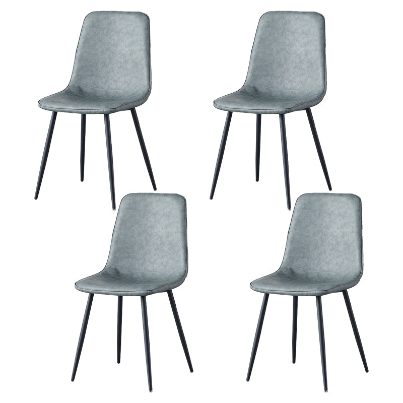 Juego de sillas de metal de estilo escandinavo, cocina, comedor, sillas laterales con respaldo sólido