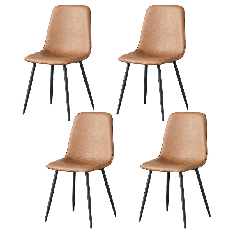 Juego de sillas de metal de estilo escandinavo, cocina, comedor, sillas laterales con respaldo sólido