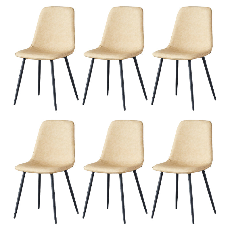 Juego de sillas de metal de estilo escandinavo, cocina, comedor, sillas laterales con respaldo sólido