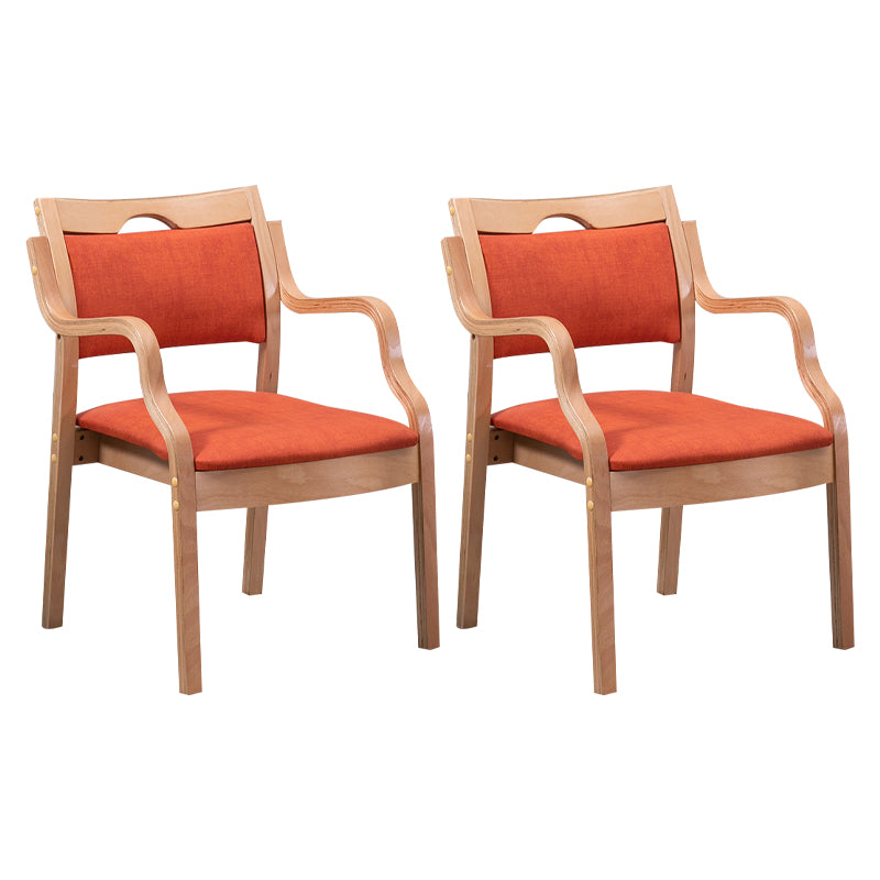 Sillas de madera maciza de estilo contemporáneo, juego de sillones de comedor con respaldo abierto para cocina