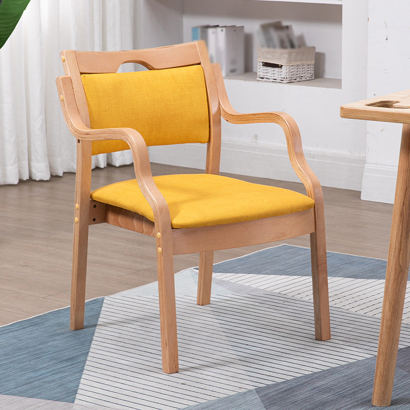 Ensemble de fauteuils de salle à manger à dossier ouvert de cuisine de chaises en bois massif de style contemporain