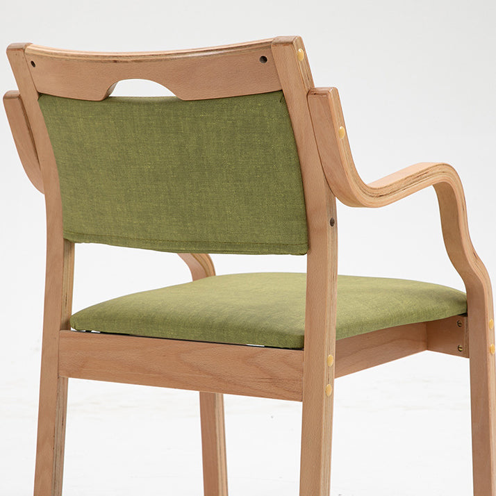 Sillas de madera maciza de estilo contemporáneo, juego de sillones de comedor con respaldo abierto para cocina