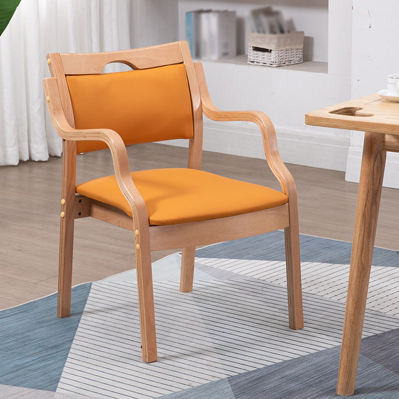 Ensemble de fauteuils de salle à manger à dossier ouvert de cuisine de chaises en bois massif de style contemporain
