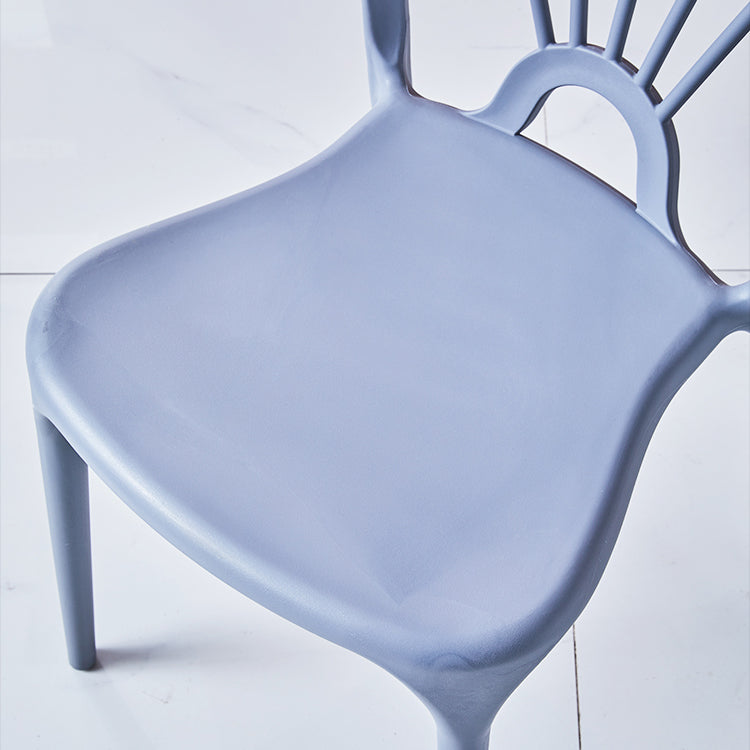 Silla lateral de plástico moderna para interiores y exteriores, silla apilable sin brazos Wishbone