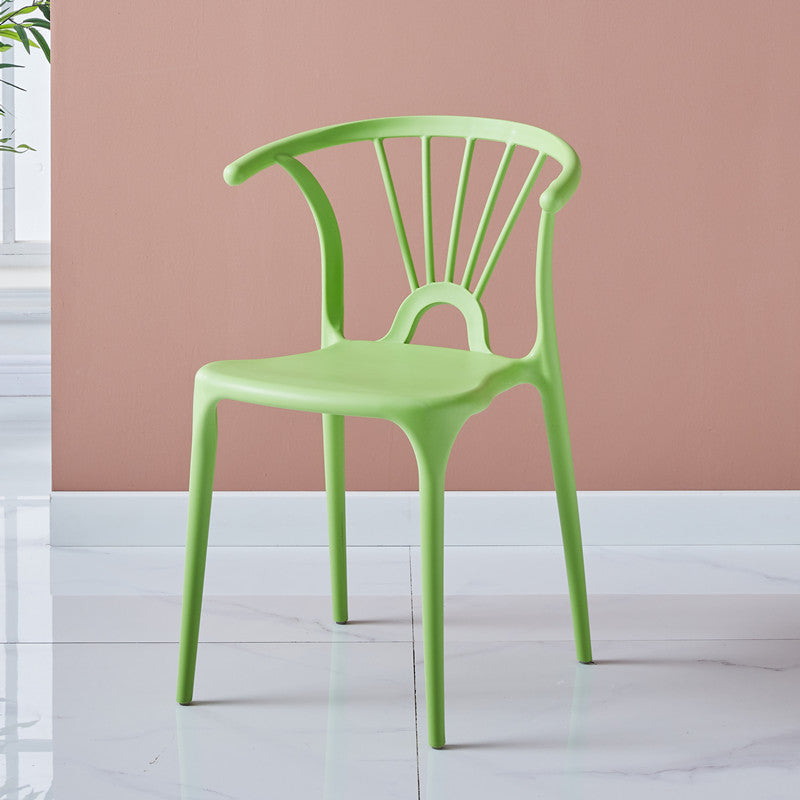 Silla lateral de plástico moderna para interiores y exteriores, silla apilable sin brazos Wishbone