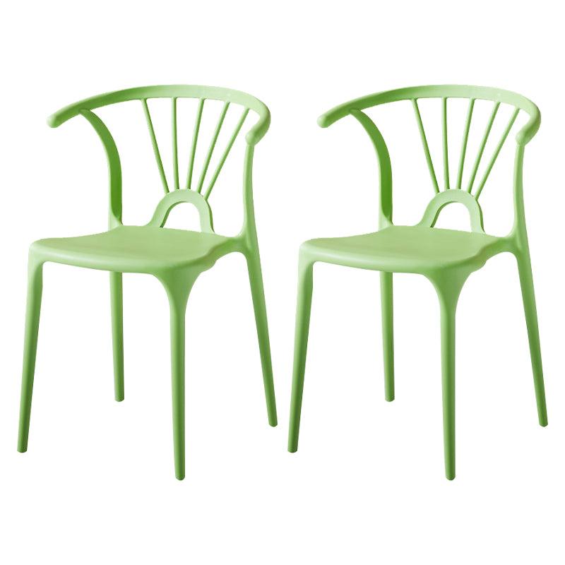 Silla lateral de plástico moderna para interiores y exteriores, silla apilable sin brazos Wishbone
