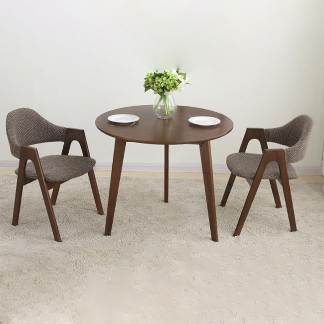 Fauteuil de salle à manger moderne, fauteuils rembourrés avec pieds en bois (Ensemble de 2)