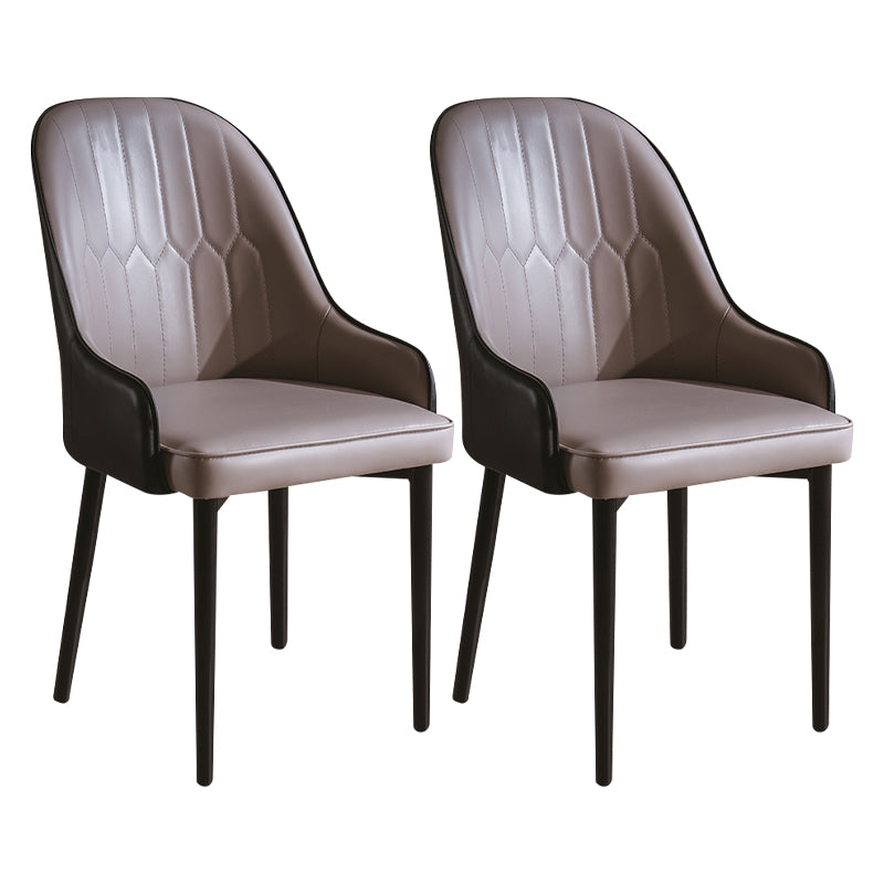 Sillas de comedor de metal estilo Glam, acabado mate, silla lateral con brazo para cocina