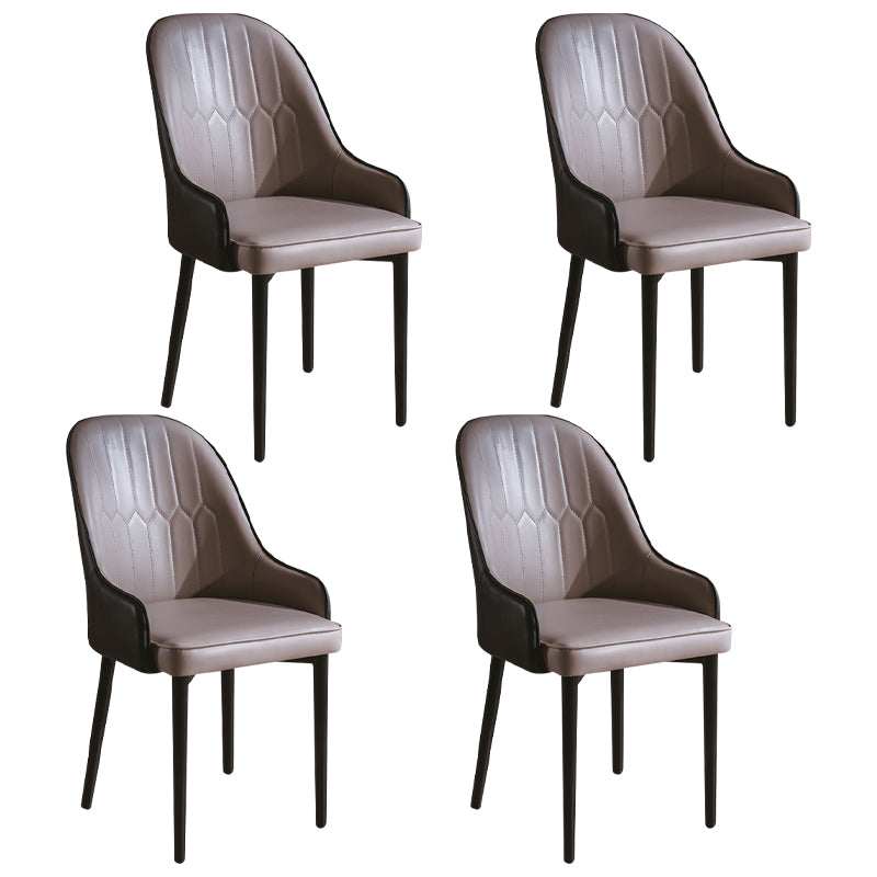 Sillas de comedor de metal estilo Glam, acabado mate, silla lateral con brazo para cocina