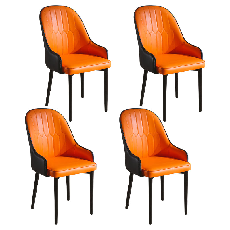 Sillas de comedor de metal estilo Glam, acabado mate, silla lateral con brazo para cocina