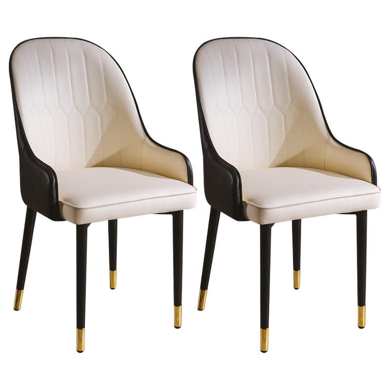 Sillas de comedor de metal estilo Glam, acabado mate, silla lateral con brazo para cocina
