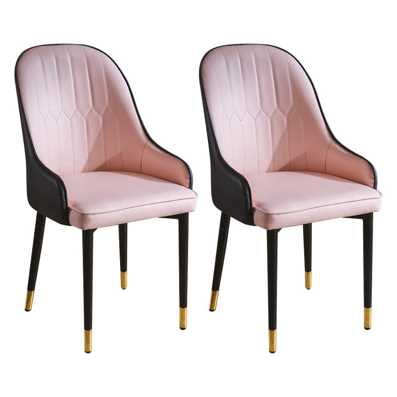 Sillas de comedor de metal estilo Glam, acabado mate, silla lateral con brazo para cocina