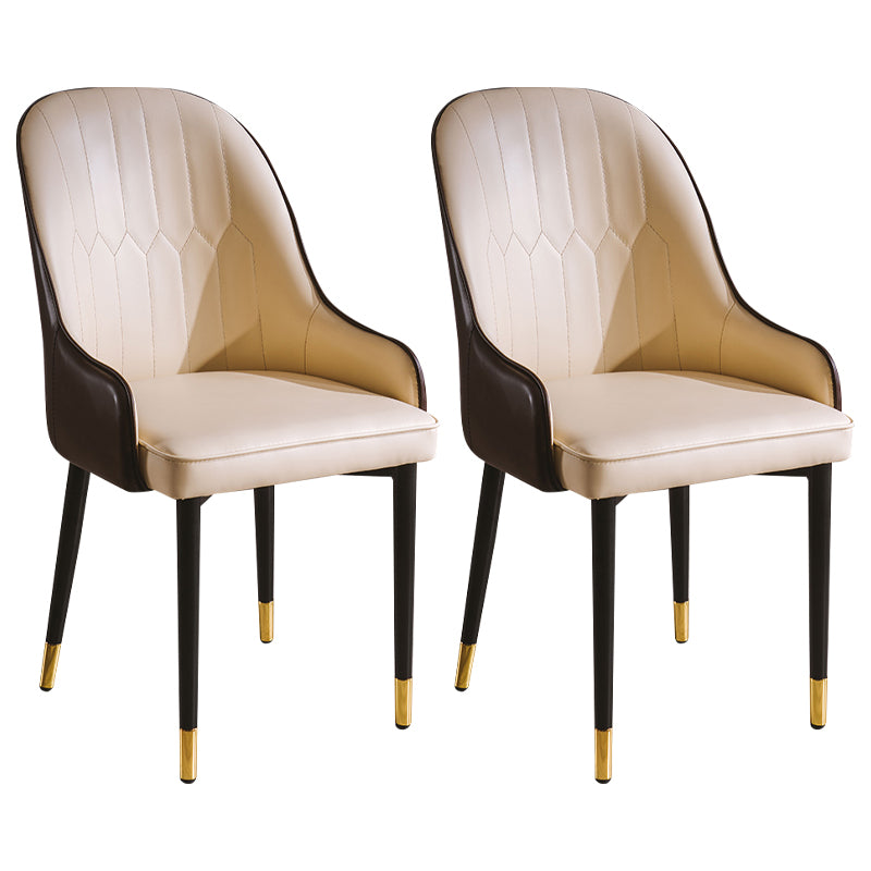 Sillas de comedor de metal estilo Glam, acabado mate, silla lateral con brazo para cocina