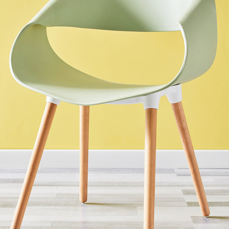 Skandinavische armlose Esstühle Eames Side Essstühle mit Holzbeinen