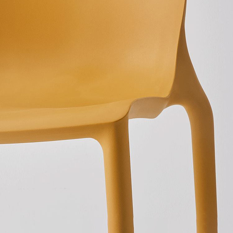 Chaise d'appoint de salle à manger en plastique empilable, chaises de salle à manger scandinaves à dossier solide, sans accoudoirs