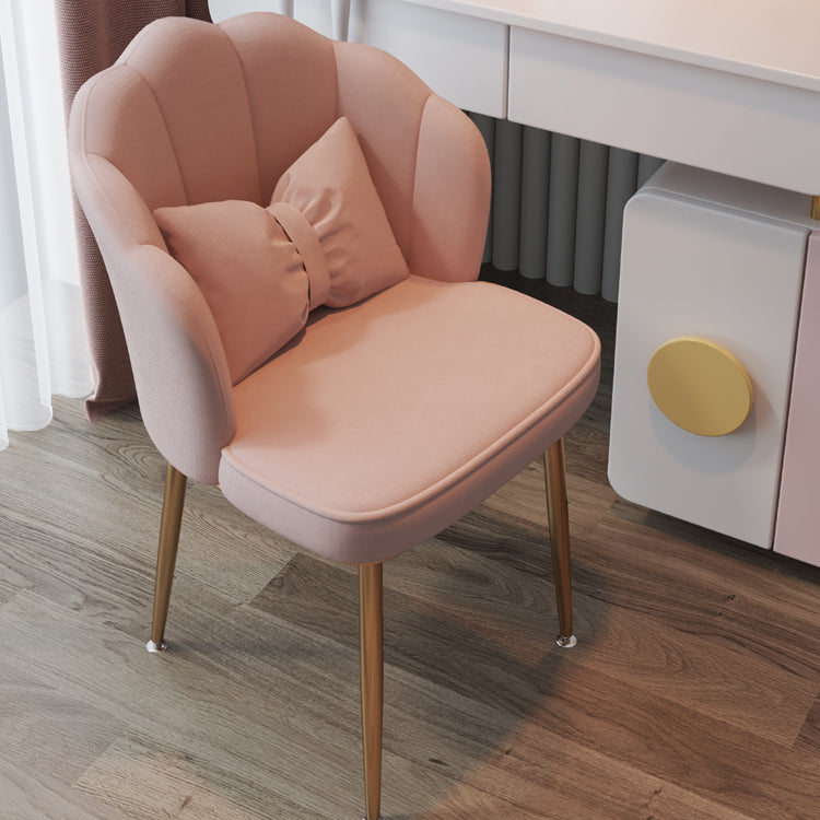 Silla lateral de comedor de estilo escandinavo de metal, silla con respaldo sólido sin brazos para el hogar