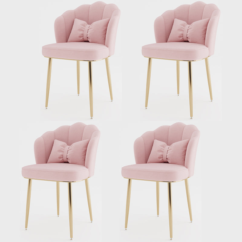 Silla lateral de comedor de estilo escandinavo de metal, silla con respaldo sólido sin brazos para el hogar