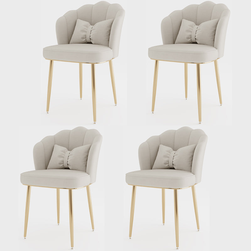 Silla lateral de comedor de estilo escandinavo de metal, silla con respaldo sólido sin brazos para el hogar
