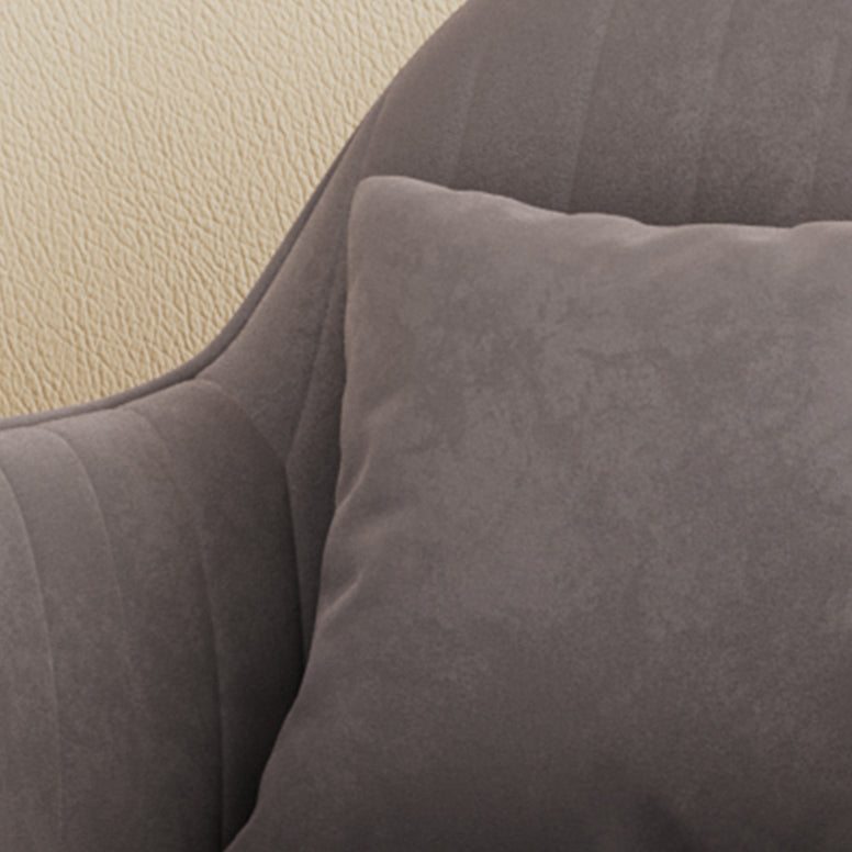Silla de comedor de metal de estilo escandinavo Silla tapizada dormitorio con brazo