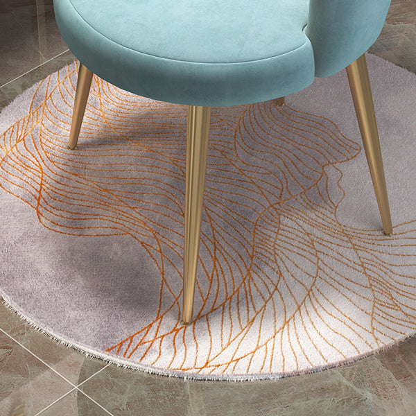 Silla nórdica tapizada de lino para comedor de metal, silla individual sin brazos de terciopelo de tela