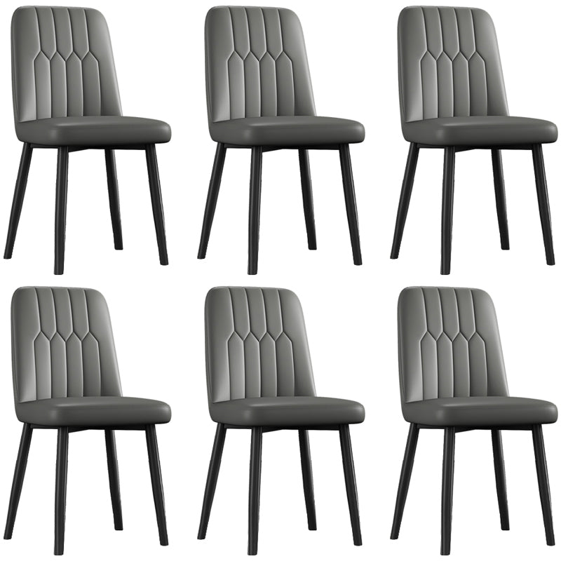 Silla de comedor de metal de estilo escandinavo, silla con respaldo sólido sin brazos