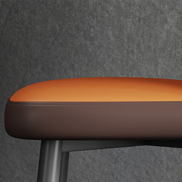 Silla de comedor de metal de estilo escandinavo, silla con respaldo sólido sin brazos
