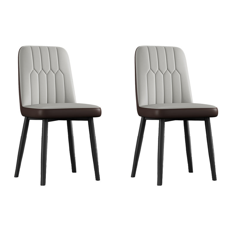 Chaise de salle à manger en métal de style scandinave, chaise à dossier solide sans accoudoirs