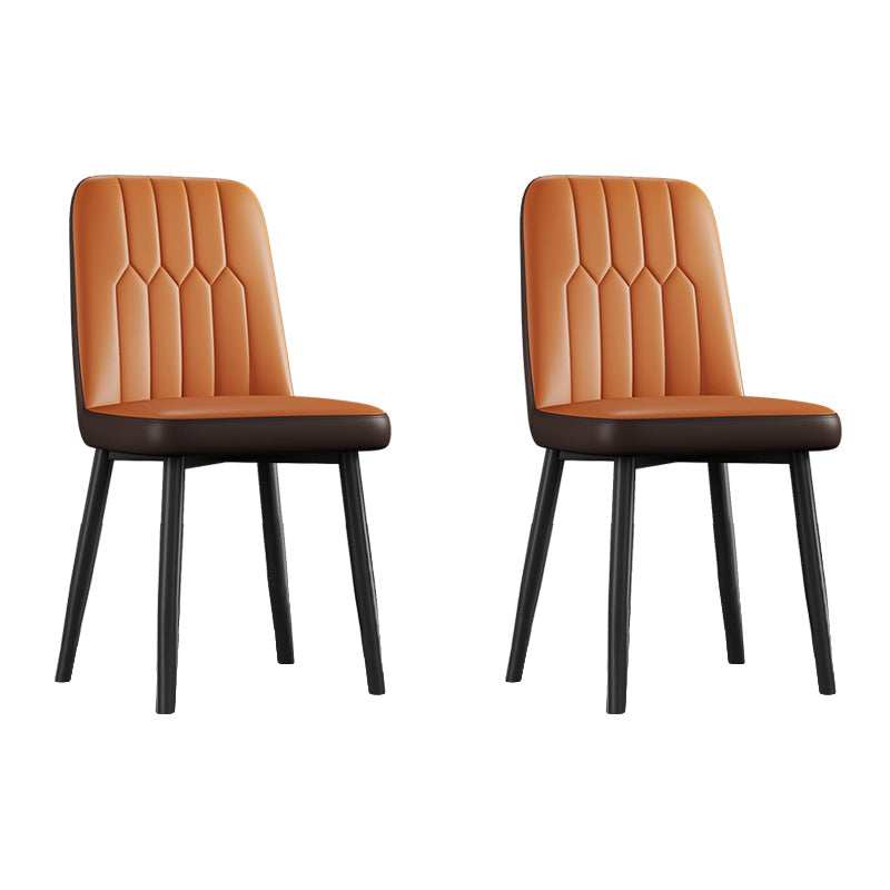 Chaise de salle à manger en métal de style scandinave, chaise à dossier solide sans accoudoirs