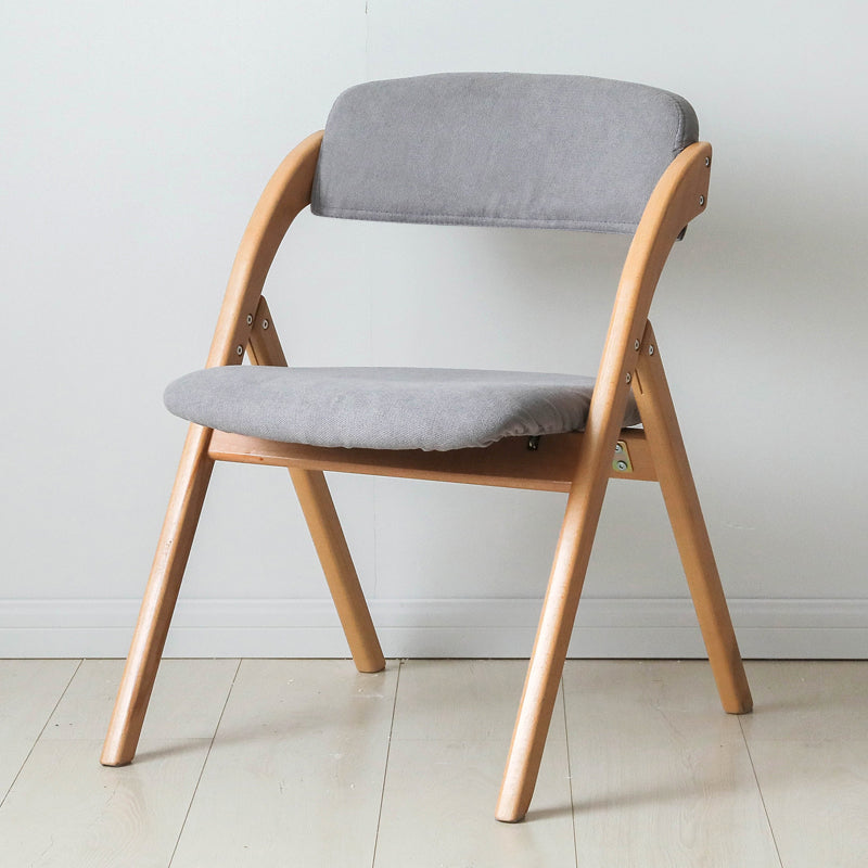 Chaise latéral de maison scandinave rembourrée en bois ouvert en bois pliant chaise