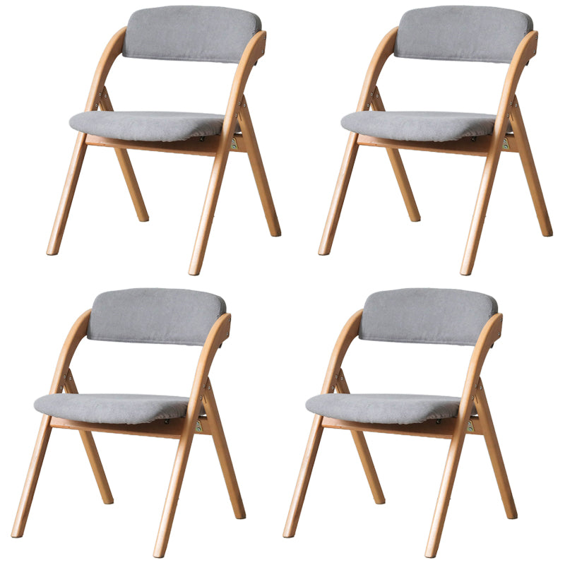 Chaise latéral de maison scandinave rembourrée en bois ouvert en bois pliant chaise