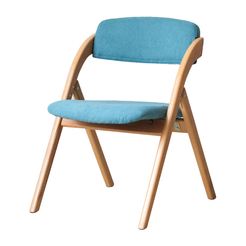 Chaise latéral de maison scandinave rembourrée en bois ouvert en bois pliant chaise