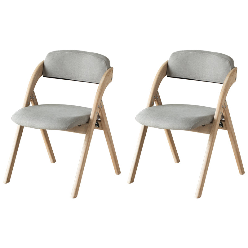 Chaise latéral de maison scandinave rembourrée en bois ouvert en bois pliant chaise