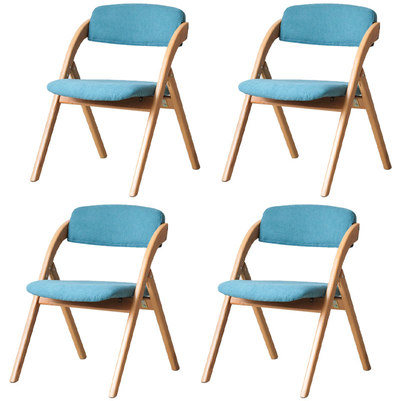 Chaise latéral de maison scandinave rembourrée en bois ouvert en bois pliant chaise