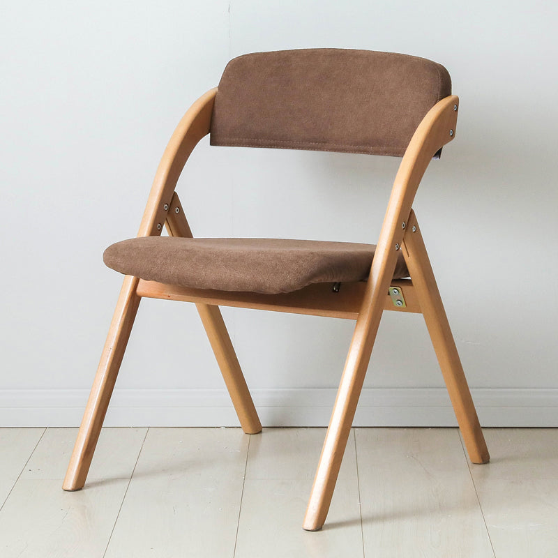 Chaise latéral de maison scandinave rembourrée en bois ouvert en bois pliant chaise