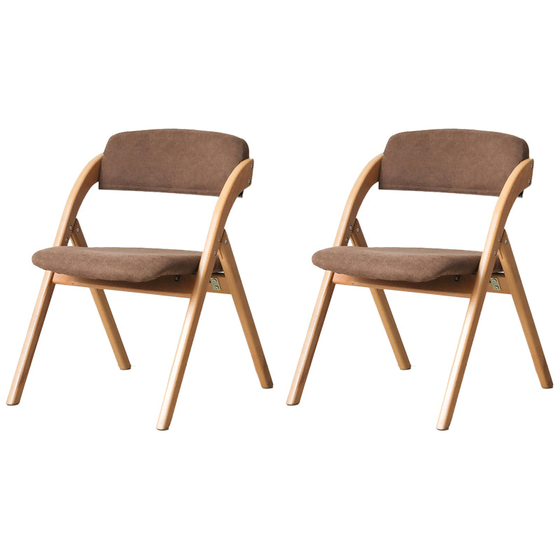 Chaise latéral de maison scandinave rembourrée en bois ouvert en bois pliant chaise