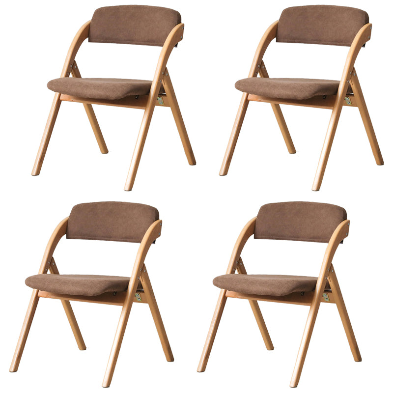 Chaise latéral de maison scandinave rembourrée en bois ouvert en bois pliant chaise