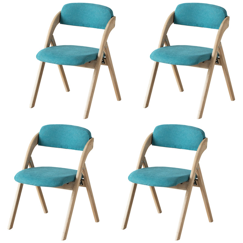 Chaise latéral de maison scandinave rembourrée en bois ouvert en bois pliant chaise