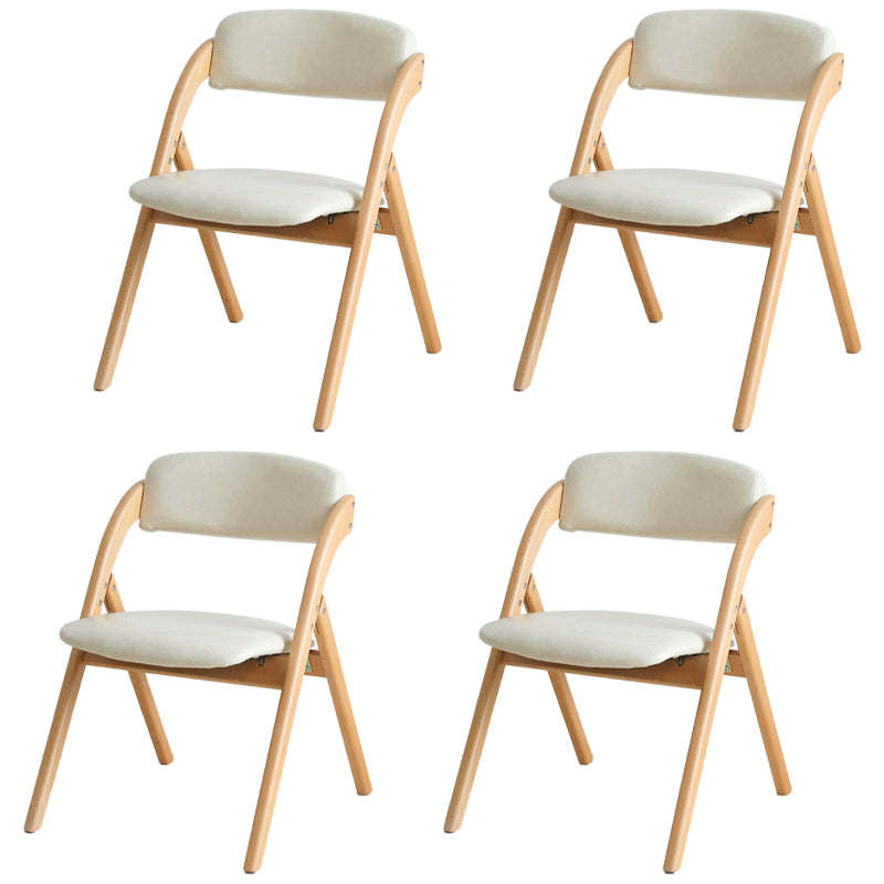 Chaise latéral de maison scandinave rembourrée en bois ouvert en bois pliant chaise