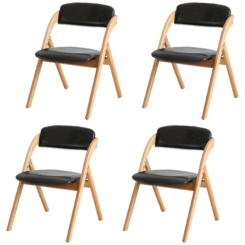 Chaise latéral de maison scandinave rembourrée en bois ouvert en bois pliant chaise