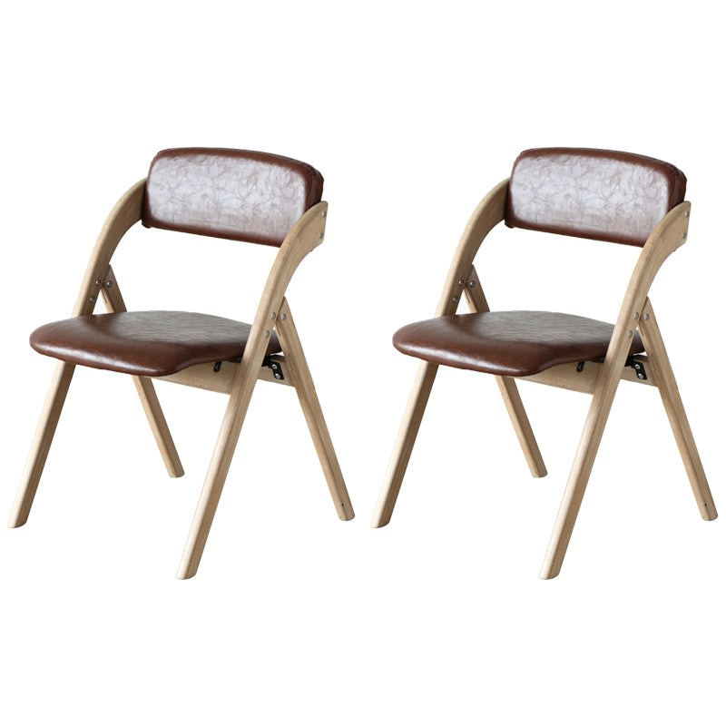 Chaise latéral de maison scandinave rembourrée en bois ouvert en bois pliant chaise