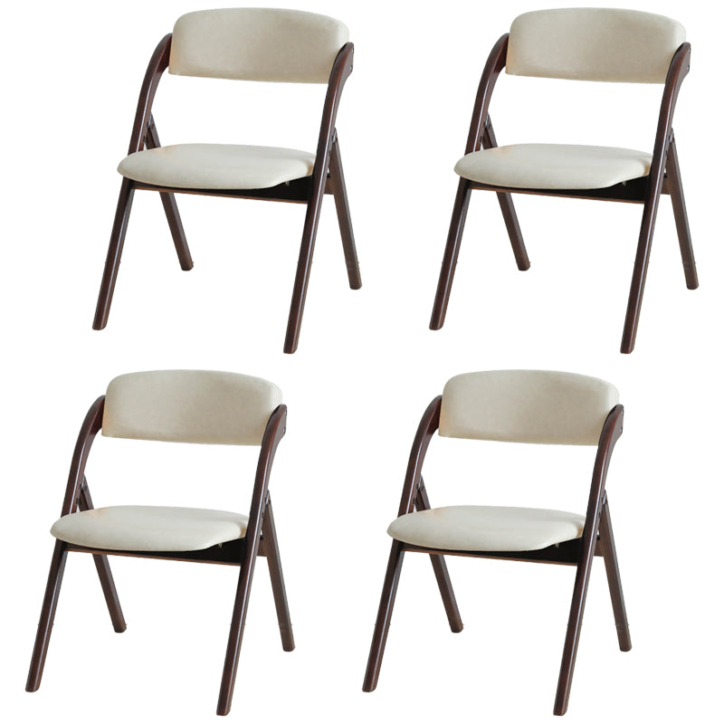 Chaise latéral de maison scandinave rembourrée en bois ouvert en bois pliant chaise