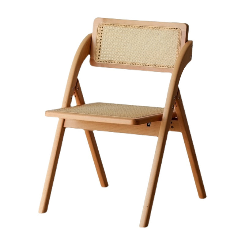 Chaise latéral de maison scandinave rembourrée en bois ouvert en bois pliant chaise