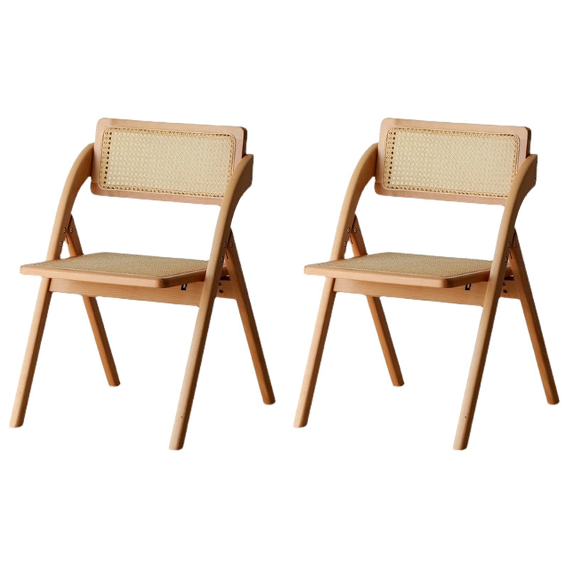 Chaise latéral de maison scandinave rembourrée en bois ouvert en bois pliant chaise
