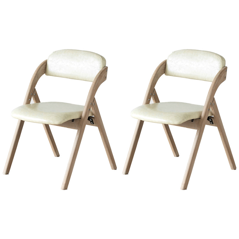 Chaise latéral de maison scandinave rembourrée en bois ouvert en bois pliant chaise