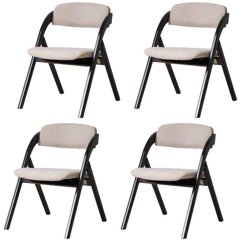 Chaise latéral de maison scandinave rembourrée en bois ouvert en bois pliant chaise